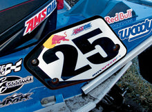 Load image into Gallery viewer, ROX SPEED FX Universal Snowcross Number Plate - Rear 1RNP-N/BU - Side View