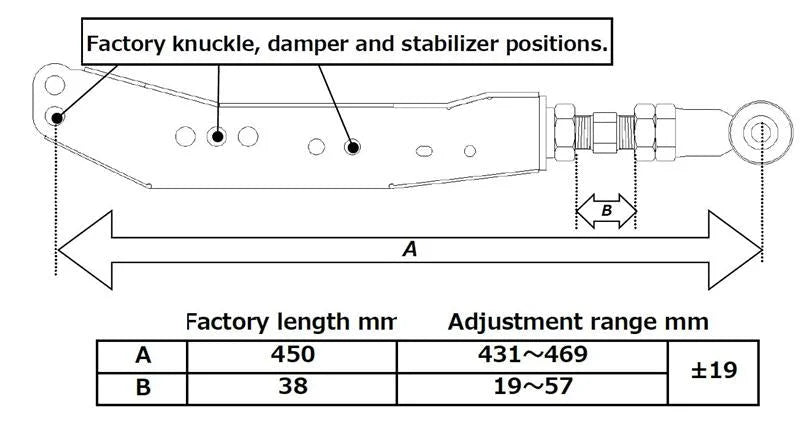 RS-R 13+ Scion FR-S / Subaru BRZ Rear Lower Control Arms - Side View