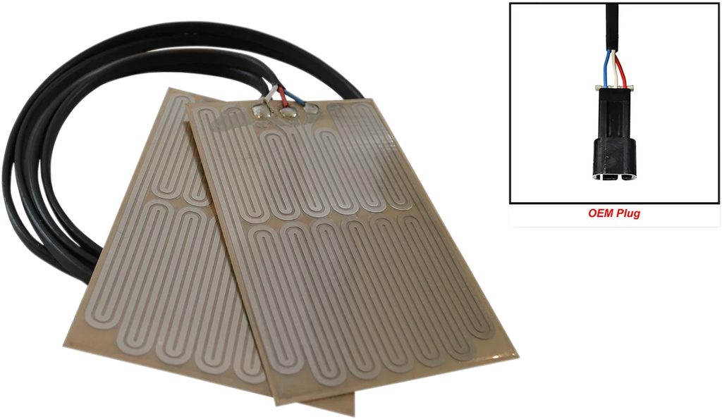 Race Shop Industries Grip Heater - Standard - 2-Wire Terminal - Ski Doo GH-17 - Side View