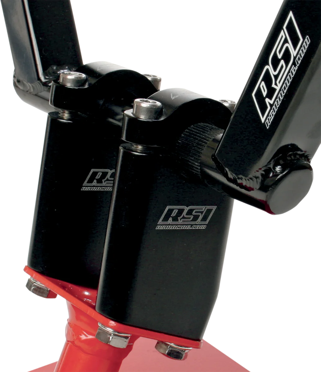 Race Shop Industries Risers - Angled - 15° - 3" - Black AR-3B-15 - Side View