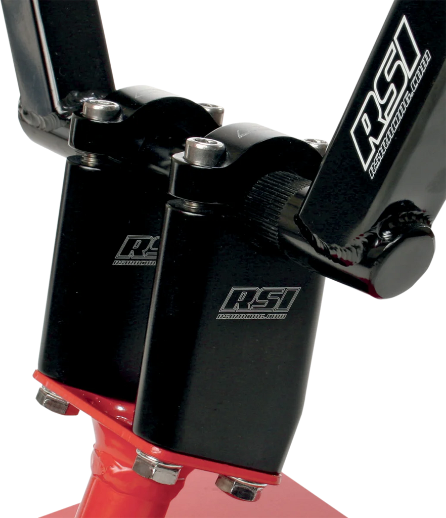 Race Shop Industries Risers - Angled - 15° - 3" - Black AR-3B-15 - Side View