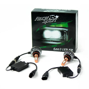 Race Sport GEN3 H11 2,700 LUX LED Headlight Kit w/ Copper Core and Pancake Fan Design H11-LED-G3-KIT - Main Product View