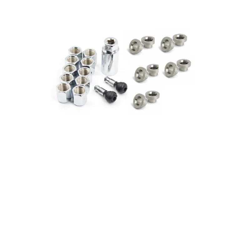 Race Star 5/8in Stud Lug Hole Insert w/ 5/8in Open 60 Deg Conical Seat Lugs (Set of 10)