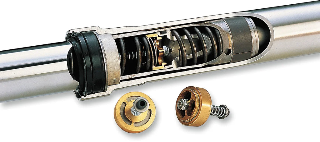 Race Tech Gold Valve Cartridge Fork Emulators for Street/Track/Touring - Installation View