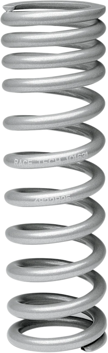 Race Tech Progressively Wound Shock Spring - Orange - P15 - Spring Rate 195 lbs/in - 285 lbs/in - Side View