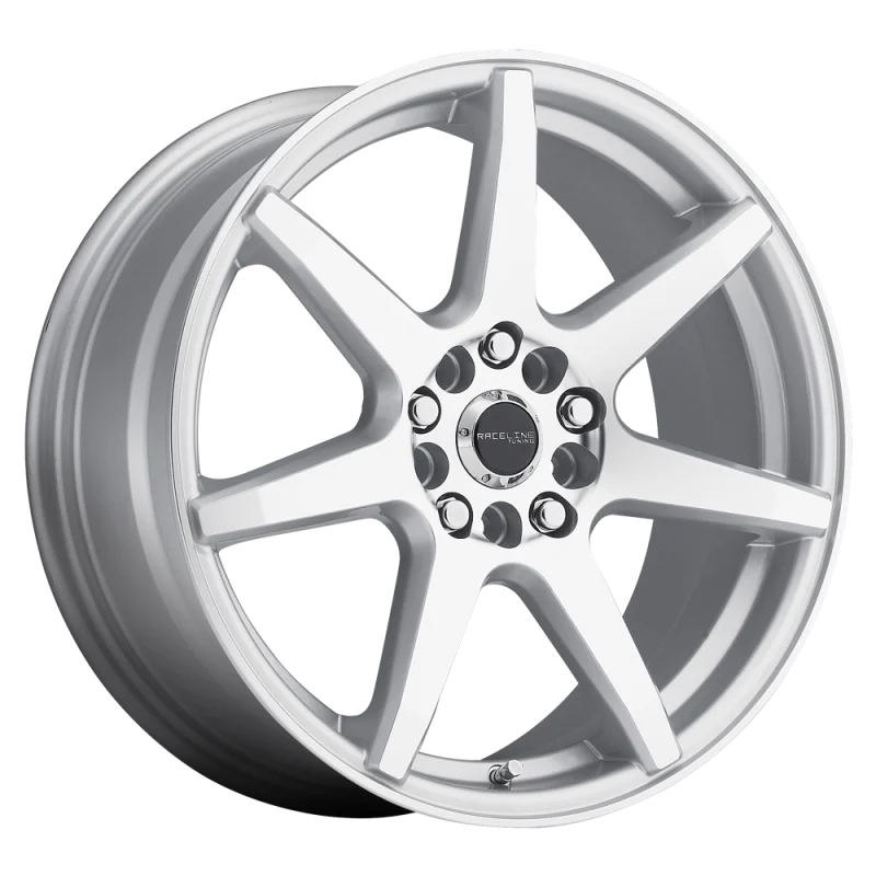 Raceline 131S Evo 17x7.5in / 5x110/5x115 BP / 40mm Offset / 72.62mm Bore - Silver & Machined Wheel