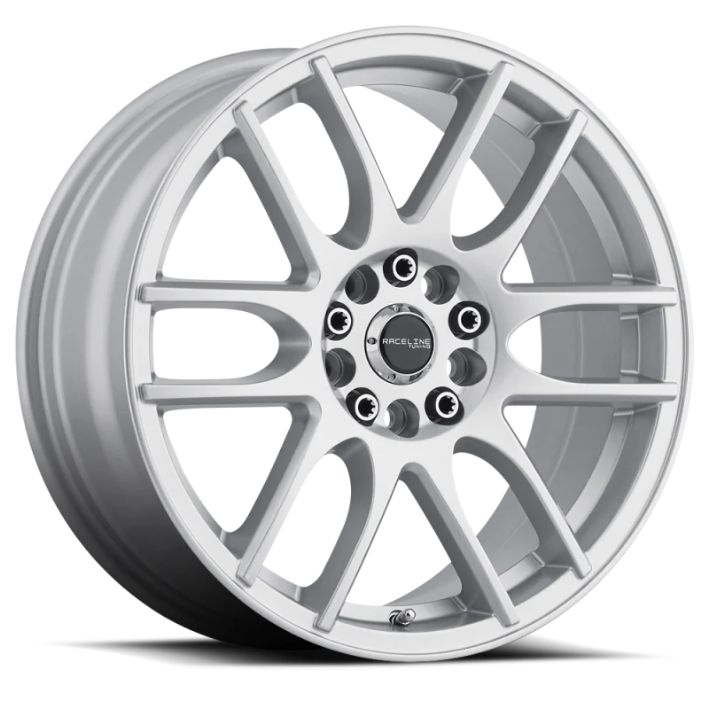 Raceline 141S Mystique 17x7.5in / 5x100/5x114.3 BP / 40mm Offset / 72.62mm Bore - Gloss Silver Wheel