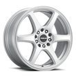 Load image into Gallery viewer, Raceline 146S Matrix 14x5.5in / 4x100/4x114.3 BP / 35mm Offset / 72.62mm Bore - Gloss Silver Wheel