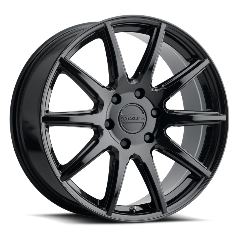 Raceline 159B Spike 20x8.5in / 6x139.7 BP / 15mm Offset / 106.1mm Bore - Gloss Black Wheel
