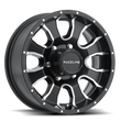 Load image into Gallery viewer, Raceline 860M Mamba 15x6in / 5x127 BP / 0mm Offset / 3.19mm Bore - Black &amp; Machined Wheel