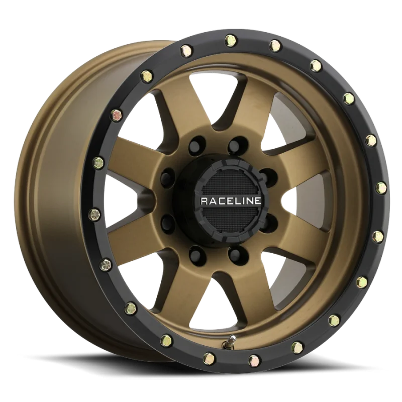 Raceline 935BZ Defender 18x9in / 8x165.1 BP / -12mm Offset / 130.81mm Bore - Bronze Wheel