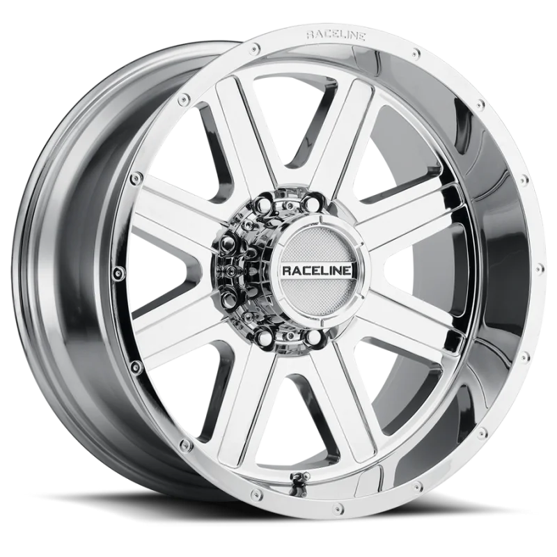 Raceline 940C Hostage 20x10in / 6x135 BP / -19mm Offset / 87.1mm Bore - Chrome Wheel
