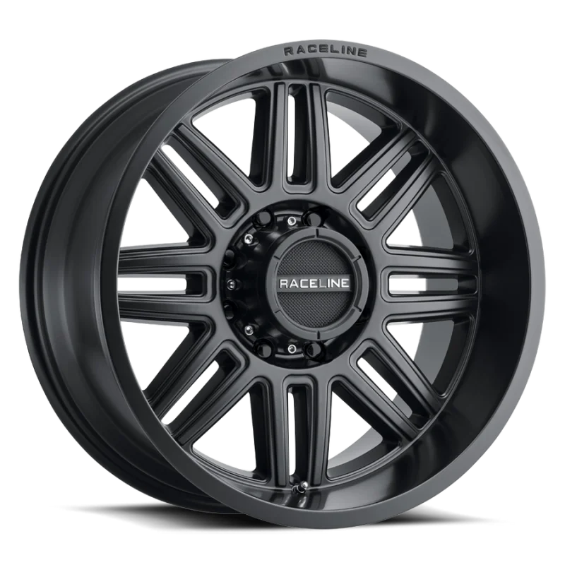 Raceline 948B Split 16x8in / 8x170 BP / -6mm Offset / 125.2mm Bore - Satin Black Wheel