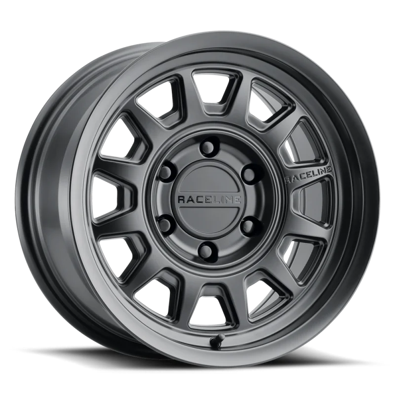 Raceline 952B Aero 17x9in / 5x139.7 BP / -12mm Offset / 106.5mm Bore - Satin Black Wheel