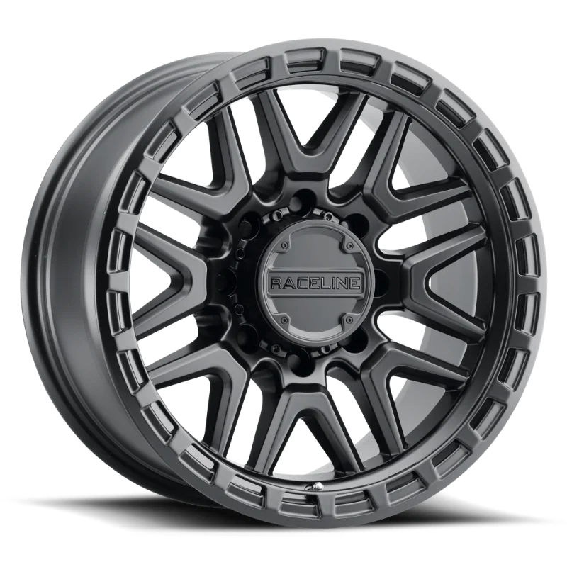 Raceline 953B Krank 18x9in / 8x180 BP / 18mm Offset / 124.2mm Bore - Satin Black Wheel