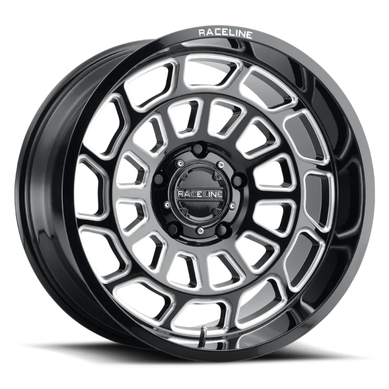 Raceline 955M Warp 20x9in / 8x170 BP / 0mm Offset / 125.2mm Bore - Satin Black & Milled Wheel