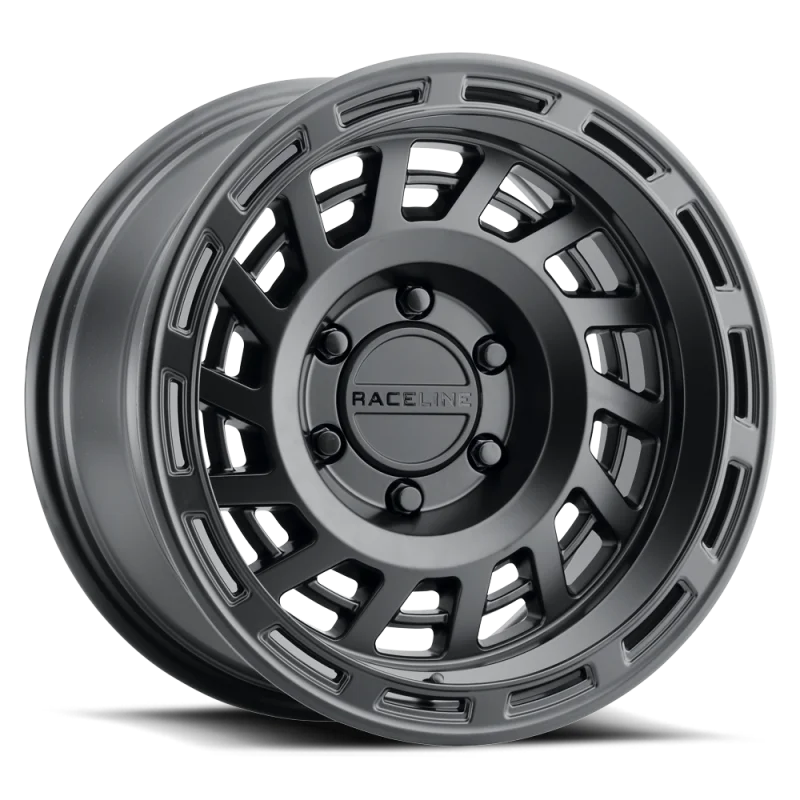 Raceline 957B Halo 17x8.5in / 6x120 BP / 0mm Offset / 67.1mm Bore - Satin Black Wheel