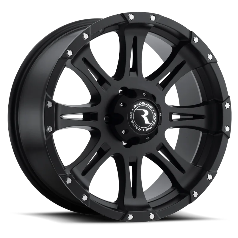 Raceline 981 Raptor 18x9in / 8x165.1 BP / -6mm Offset / 125.2mm Bore - Satin Black Wheel