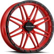 Load image into Gallery viewer, Raceline A11RB Krank-XL 20x7in / 4x156 BP / 0mm Offset / 132.5mm Bore - Red/Black Wheel