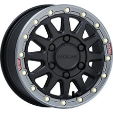 Load image into Gallery viewer, Raceline A14BG Alpha 17x7in/5x114.3 BP/25mm Offset/68mm Bore- Blk &amp; Gunmetal Ring Beadlock Wheel