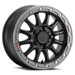 Load image into Gallery viewer, Raceline A14GR Alpha 15x7in/5x114.3 BP/25mm Offset/68mm Bore - Gunmetal &amp; Red Ring Beadlock Wheel