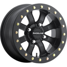 Load image into Gallery viewer, Raceline A71B Mamba 14x10in / 4x137 BP / 5+5 0mm Offset / 110.18mm Bore - Satin Black Beadlock Wheel