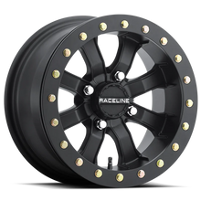 Load image into Gallery viewer, Raceline A71B Mamba 15x7in / 4x137 BP / 0mm Offset / 110.18mm Bore - Satin Black Beadlock Wheel