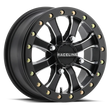 Load image into Gallery viewer, Raceline A71MB Mamba 15x6in/4x137 BP/40mm Offset/110.18mm Bore - Black &amp; Machined Beadlock Wheel