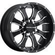 Load image into Gallery viewer, Raceline A77 Mamba 12x7in / 4x136.5 BP / -47mm Offset / 110.2mm Bore - Black &amp; Machined Wheel