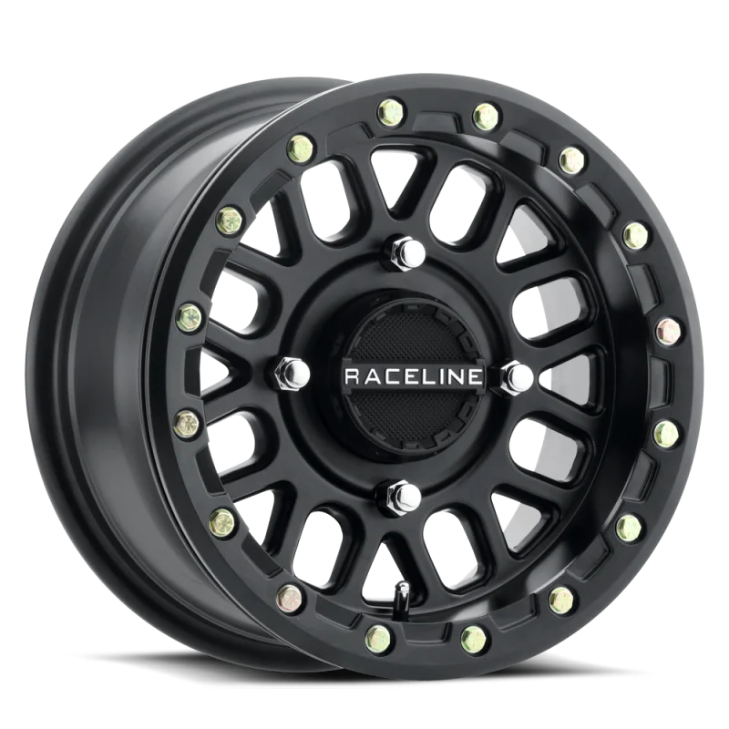 Raceline A92B Podium 14x7in / 4x137 BP / 10mm Offset / 110.18mm Bore - Satin Black Beadlock Wheel