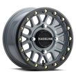 Load image into Gallery viewer, Raceline A93SG Podium 14x7in/4x137 BP/10mm Offset/110.18mm Bore - Grey &amp; Black Ring Beadlock Wheel