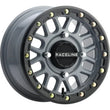 Load image into Gallery viewer, Raceline A93SG Podium 14x7in/4x137 BP/38mm Offset/110.18mm Bore - Grey &amp; Black Ring Beadlock Wheel