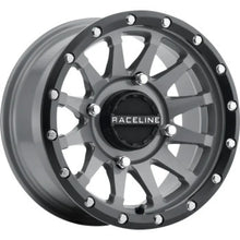 Load image into Gallery viewer, Raceline A95SG Trophy 14x7in / 4x137 BP / 38mm Offset / 110.18mm Bore - Grey &amp; Black Lip Wheel