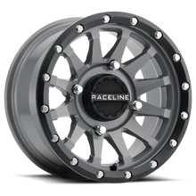 Load image into Gallery viewer, Raceline A95SG Trophy 15x7in / 4x156 BP / 10mm Offset / 132.5mm Bore - Grey &amp; Black Lip Wheel