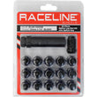 Load image into Gallery viewer, Raceline Spline Lug Nut Kit with Spline Key 12 x 1.5 - 16 Pack - Black
