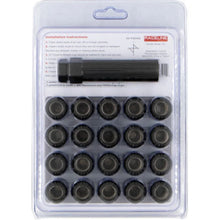 Load image into Gallery viewer, Raceline Spline Lug Nut Kit with Spline Key 12 x 1.5 - 20 Pack - Black - Side View