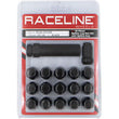 Load image into Gallery viewer, Raceline Spline Lug Nut Kit with Spline Key 1/2in-20 - 16 Pack - Black