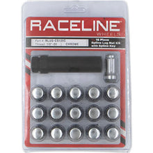 Load image into Gallery viewer, Raceline Spline Lug Nut Kit with Spline Key 1/2in-20 - 16 Pack - Chrome