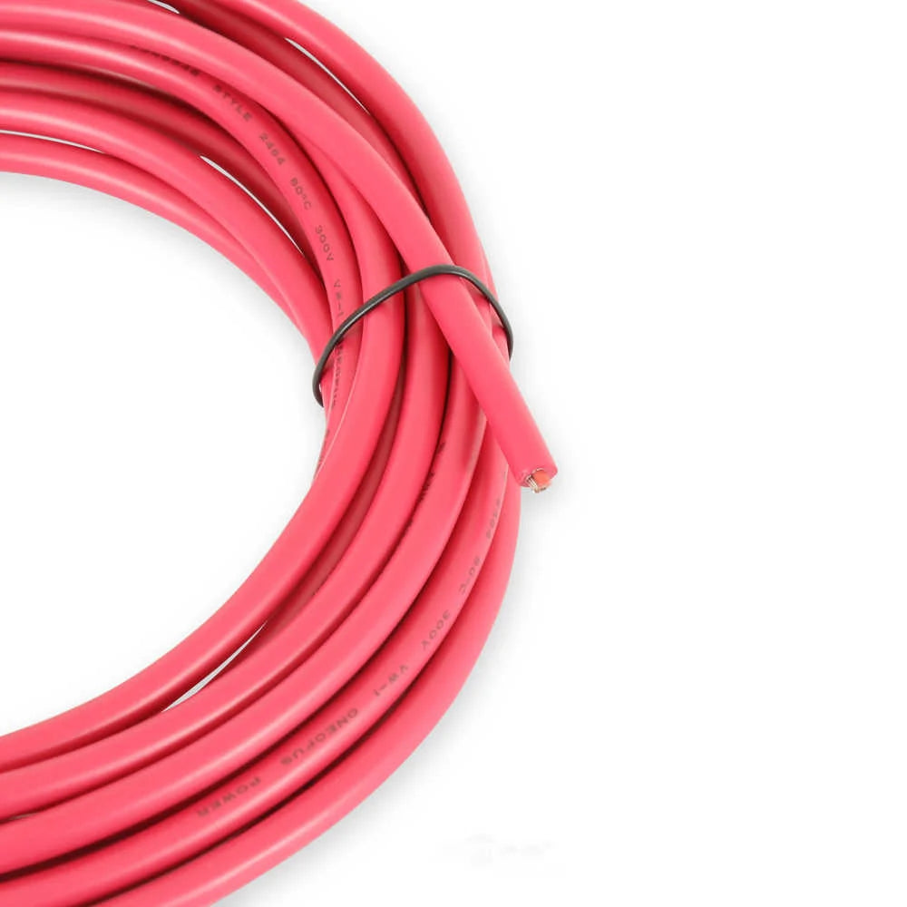 Racepak Power Cable for Power/RPM Harness, Red, 240" Unterminated 280-CA-RD240CT - Side View