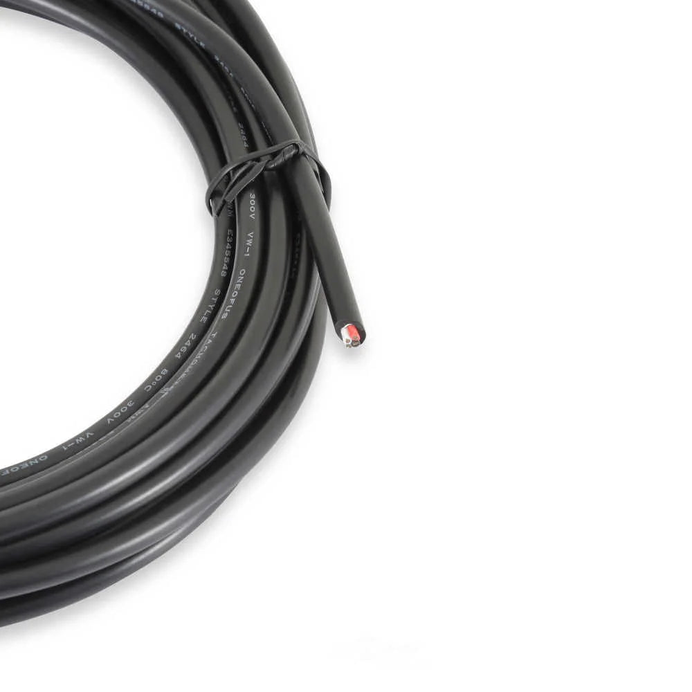 Racepak Tachometer Cable for Power/RPM Harness, Black, 240" Unterminated 280-CA-BK240CT - Back View