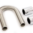 Load image into Gallery viewer, Racing Power Company 12in Stainless Hose Kit w/Chrome ends R7302