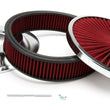 Load image into Gallery viewer, Racing Power Company 14in X 3in Super Flow Air Cleaner Chrome/Red