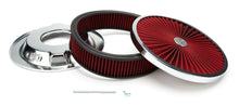 Load image into Gallery viewer, Racing Power Company 14in X 3in Super Flow Air Cleaner Chrome/Red