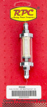 Load image into Gallery viewer, Racing Power Company 5/16in Chrome/Clear Fuel Filter