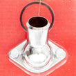Load image into Gallery viewer, Racing Power Company 55-64 Chevy V8 Steel 45 Deg Water Neck Chrome