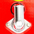 Load image into Gallery viewer, Racing Power Company 66-75 Chevy V8 Alum 90 Deg Water Neck Chrome