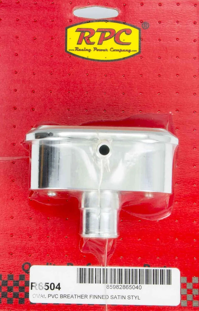Racing Power Company Alum Finned PCV Breather Polished/Satin