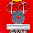 Load image into Gallery viewer, Racing Power Company Alum Hood Pin Kit Anodiz e Silver