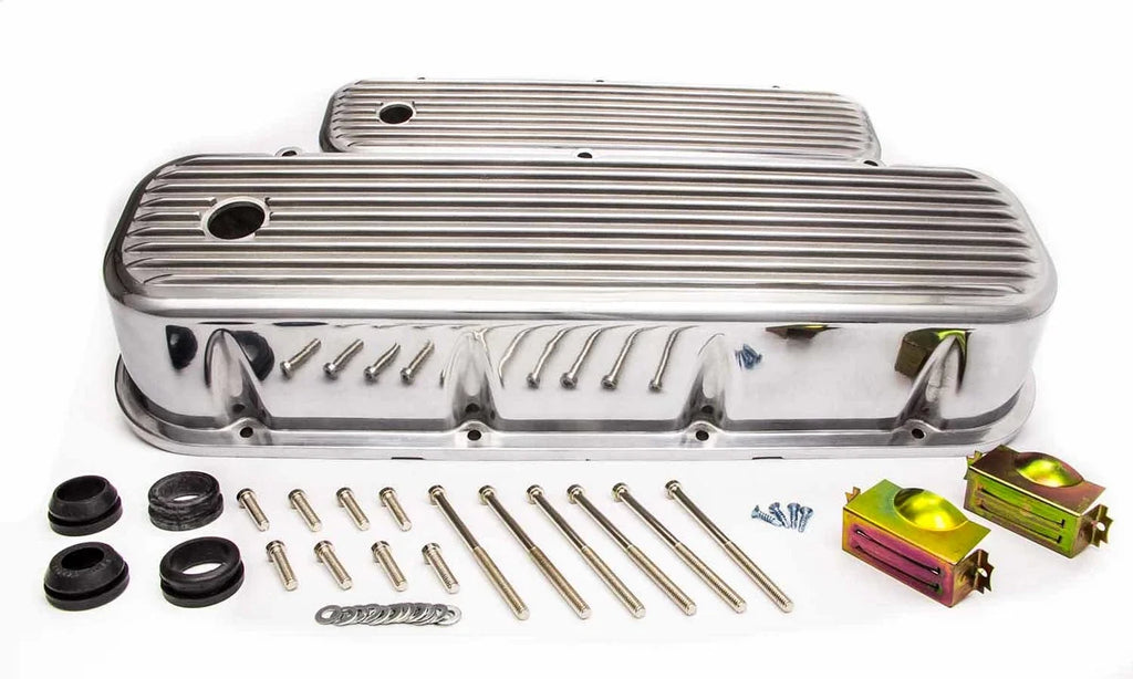 Racing Power Company BBC Alum Finned Tall V/C Polished