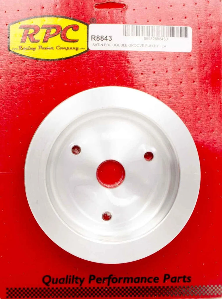 Racing Power Company BBC SWP 2 Groove Lower Pulley Satin